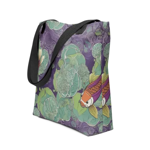Violet Koi Garden on a Tote Bag