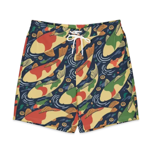 Carp in Motion on a Men's Board Shorts