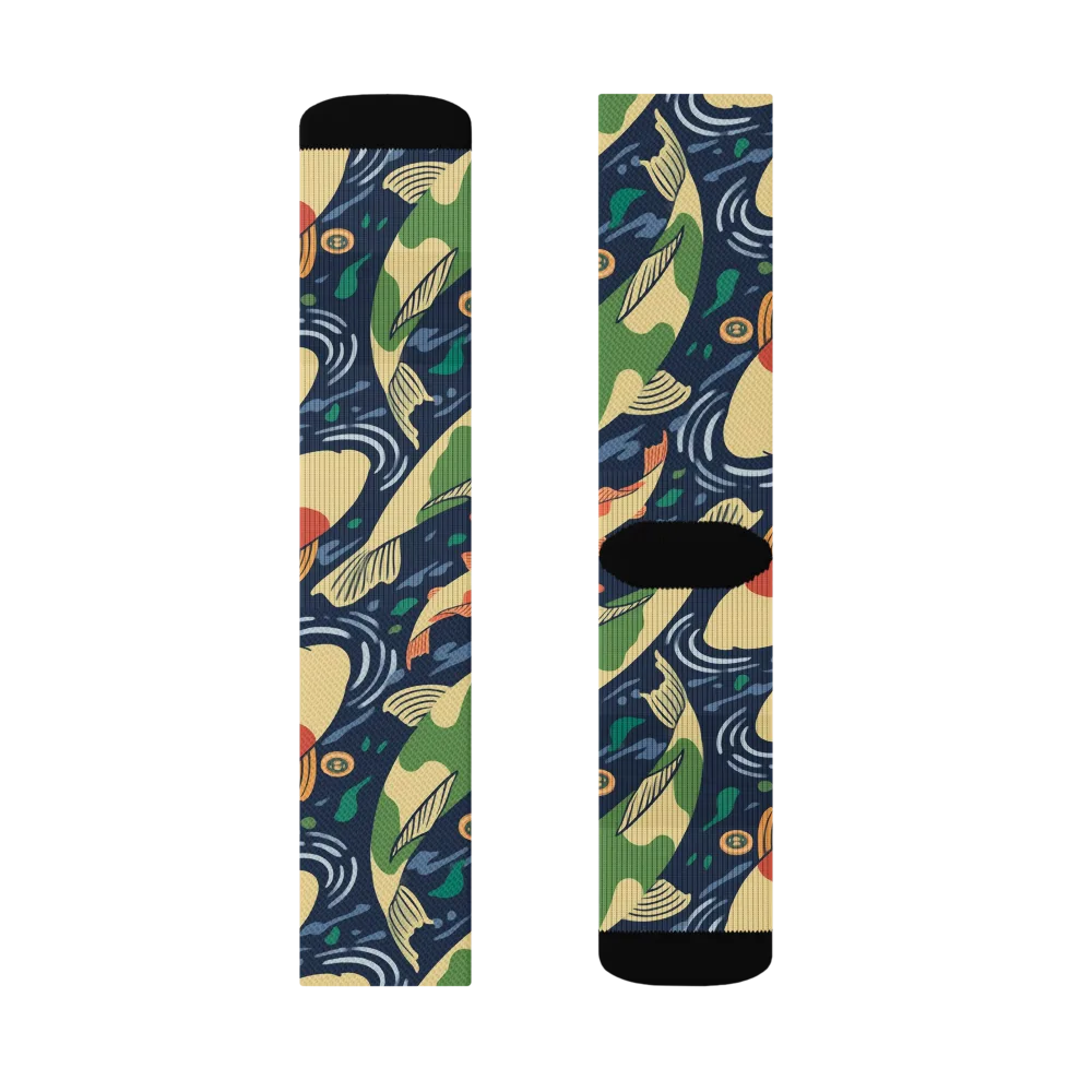 Carp in Motion on Socks — Left Sock