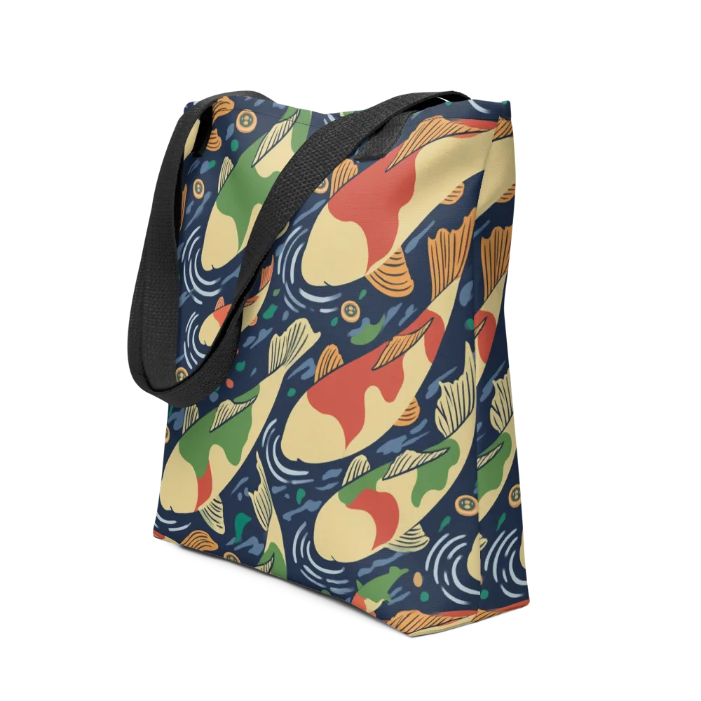Carp in Motion on Tote Bag — Front