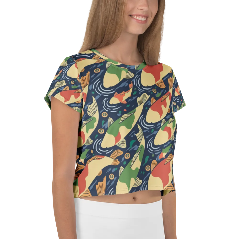 Carp in Motion on Crop Tee — Right
