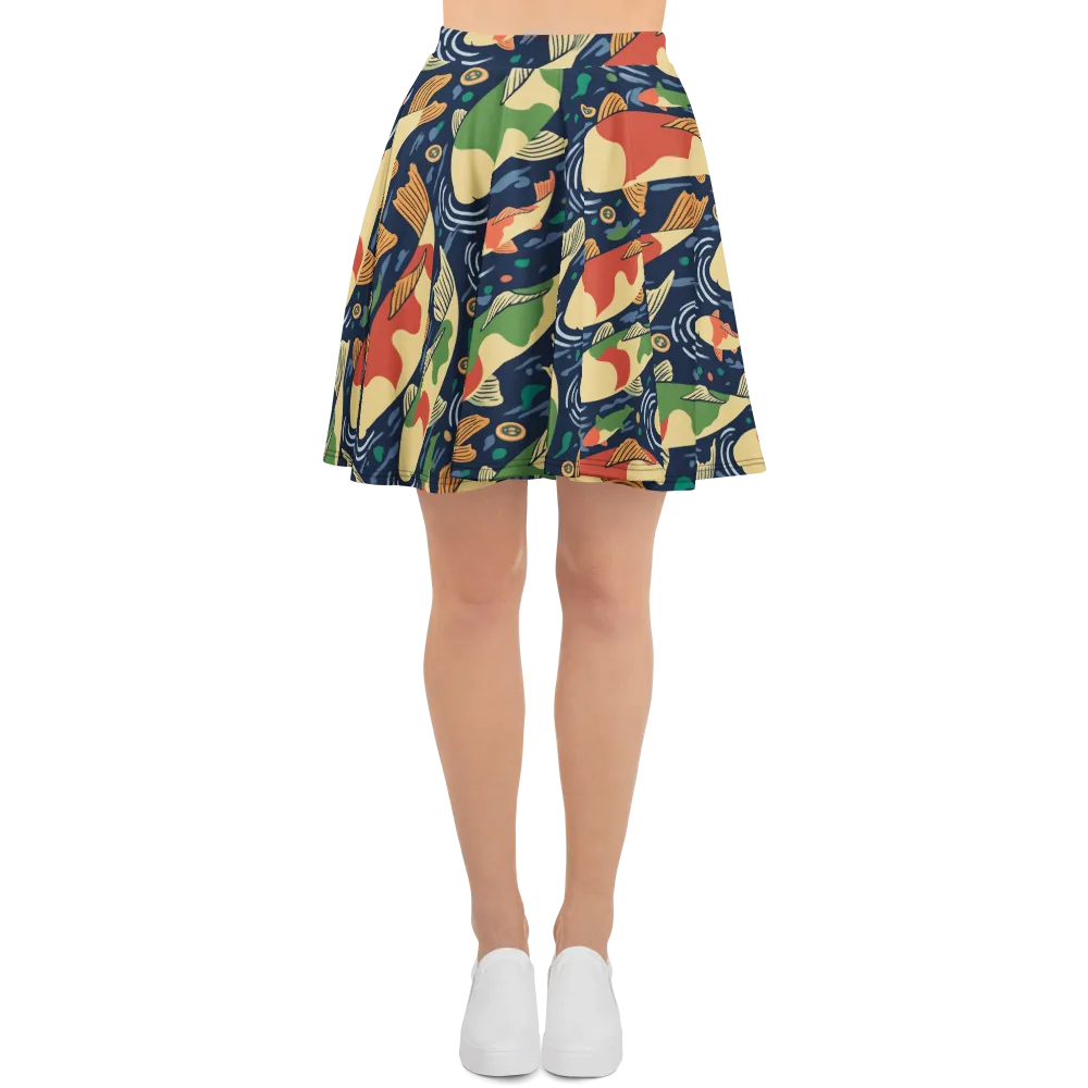 Carp in Motion on Skater Skirt — Front