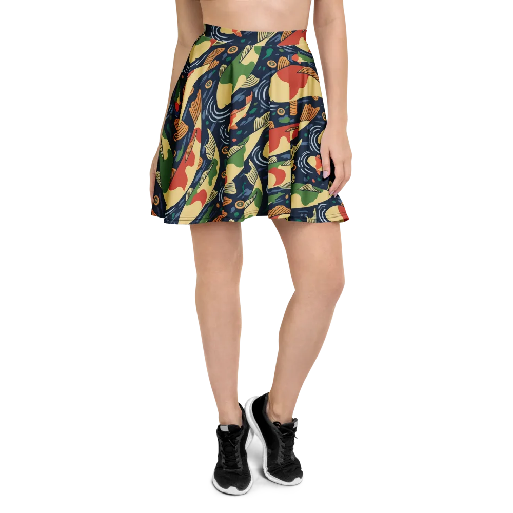 Carp in Motion on Skater Skirt — Front