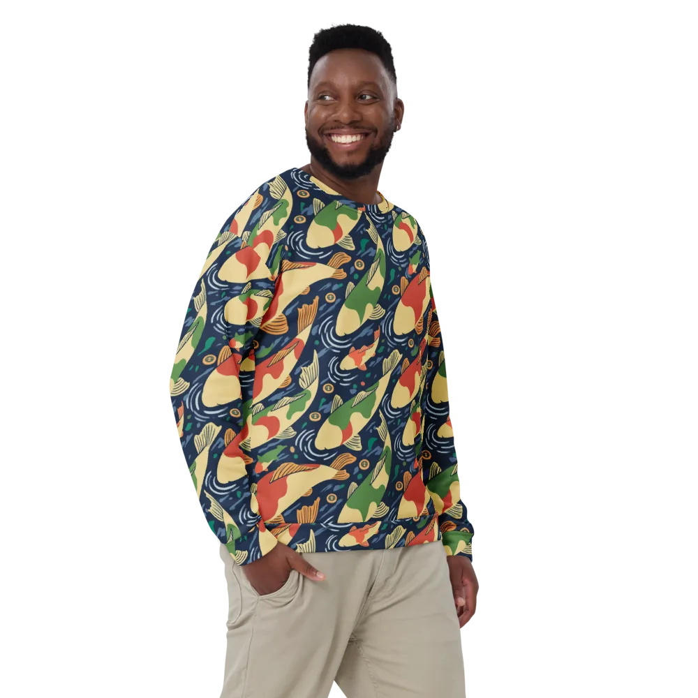Carp in Motion on Sweatshirt — Front