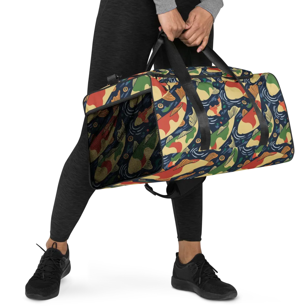 Carp in Motion on Duffle Bag — Right Front