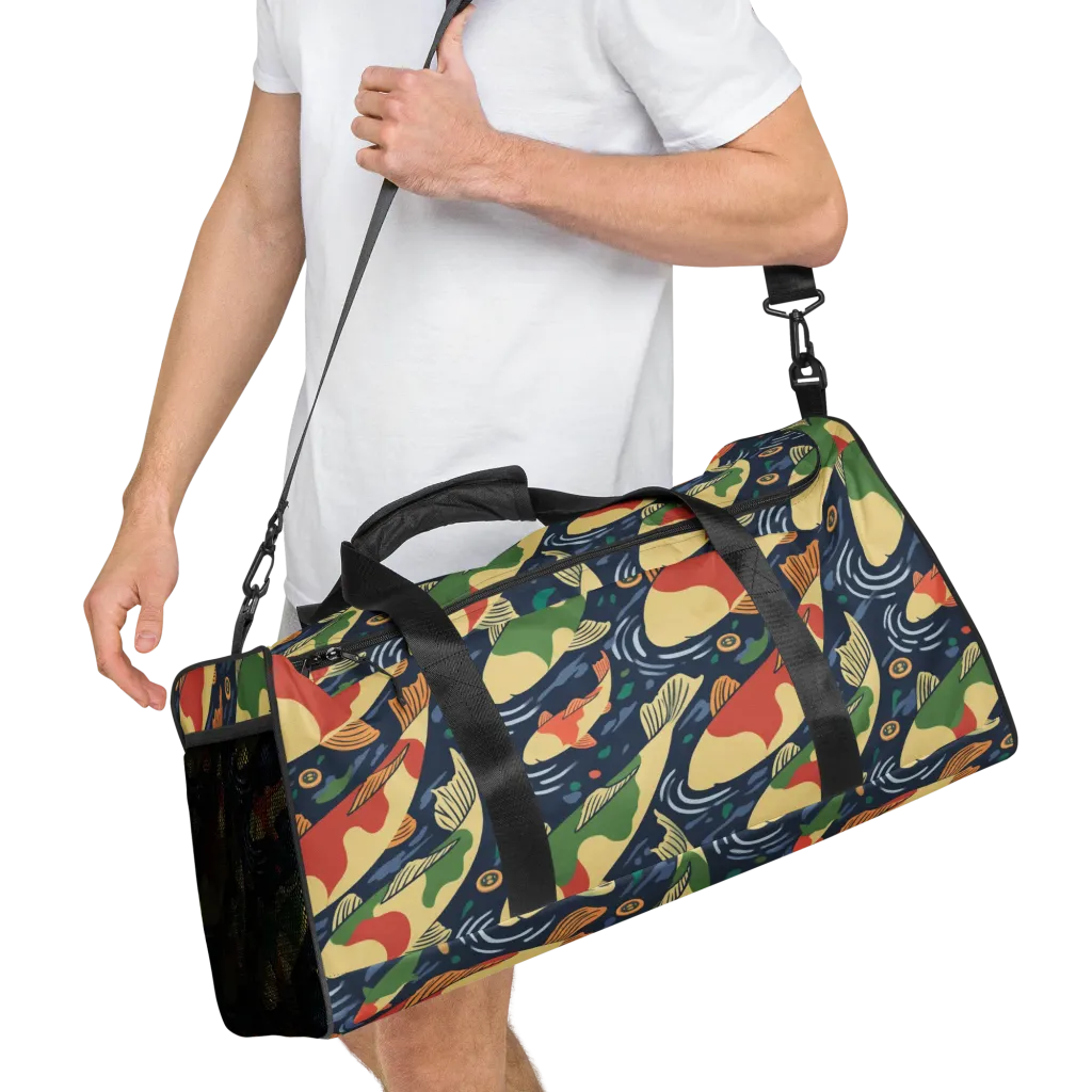 Carp in Motion on Duffle Bag — Right Front