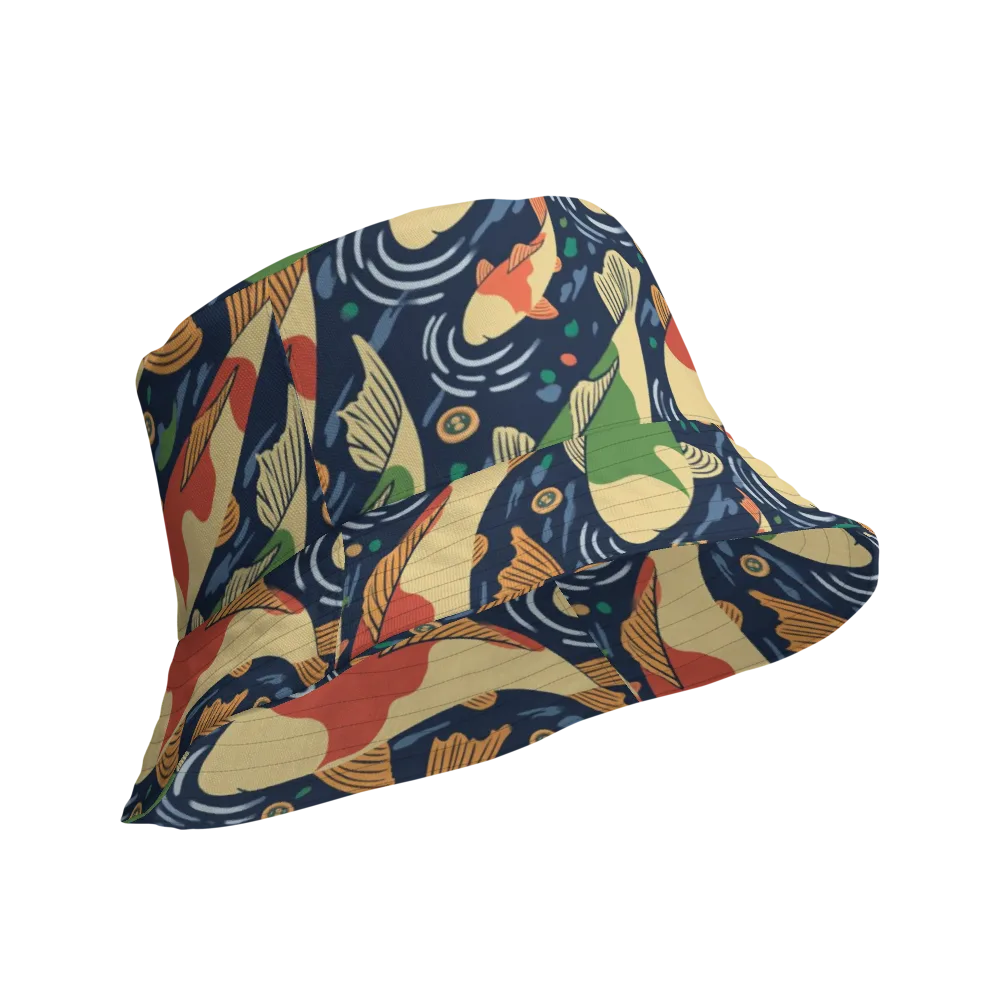 Carp in Motion on Reversible Bucket Hat — Product details Outside