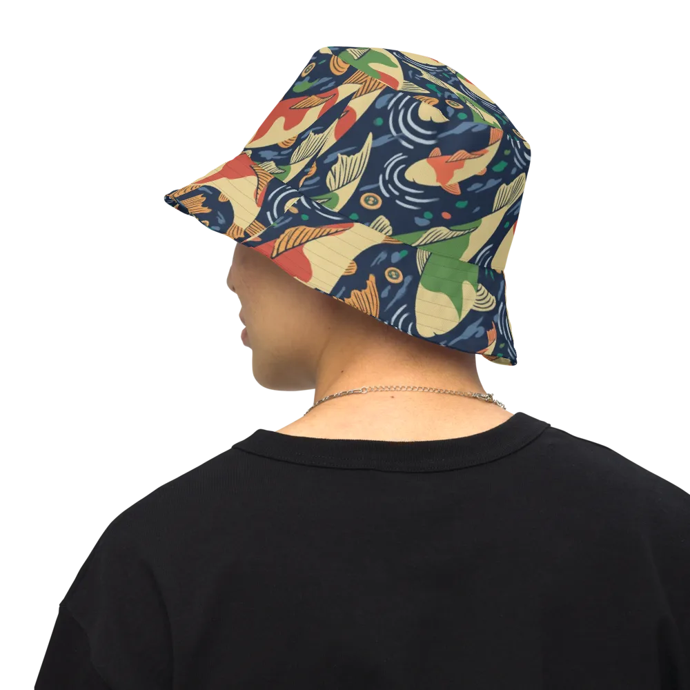 Carp in Motion on Reversible Bucket Hat — Back Inside