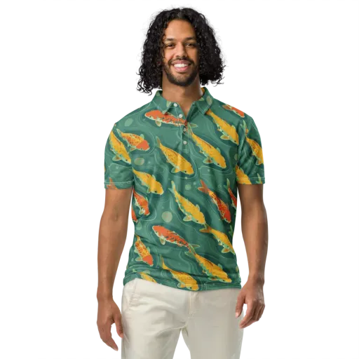 Jade Pond on a Men's Slim Fit Polo Shirt