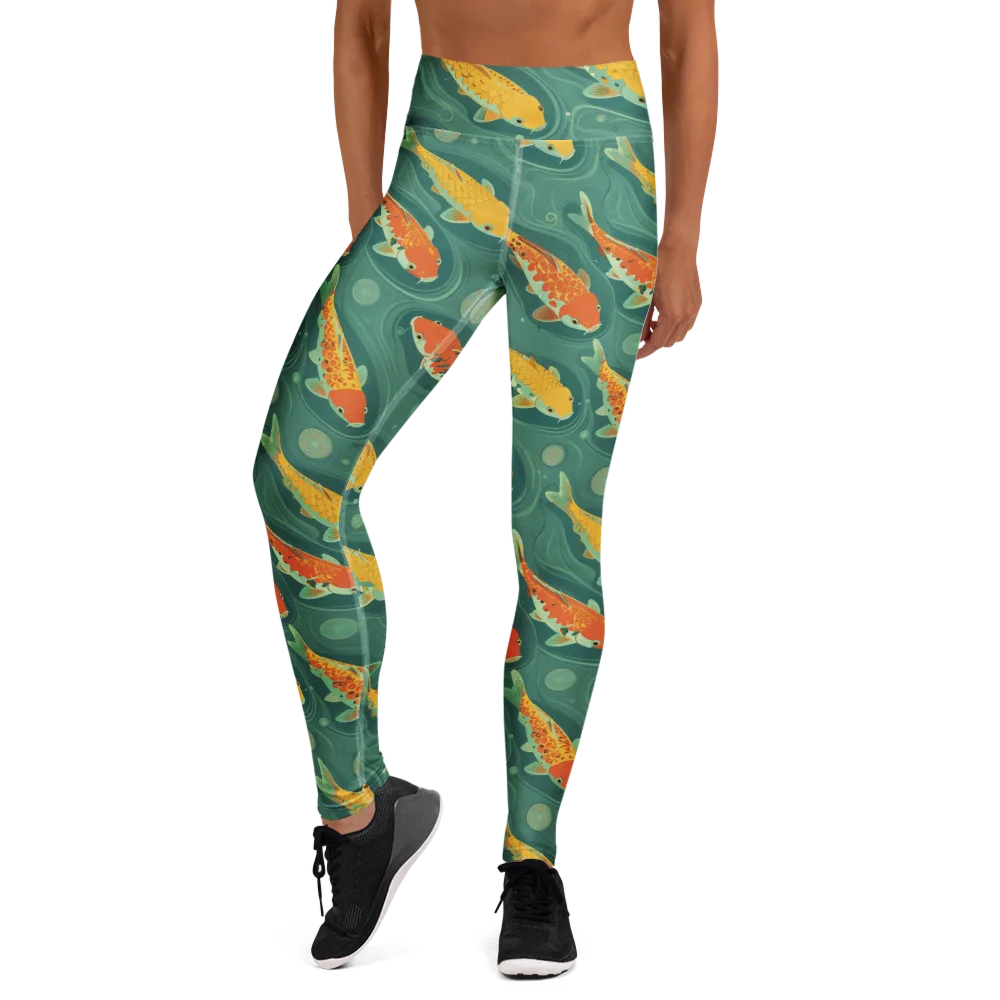 Jade Pond on Yoga Leggings — Front