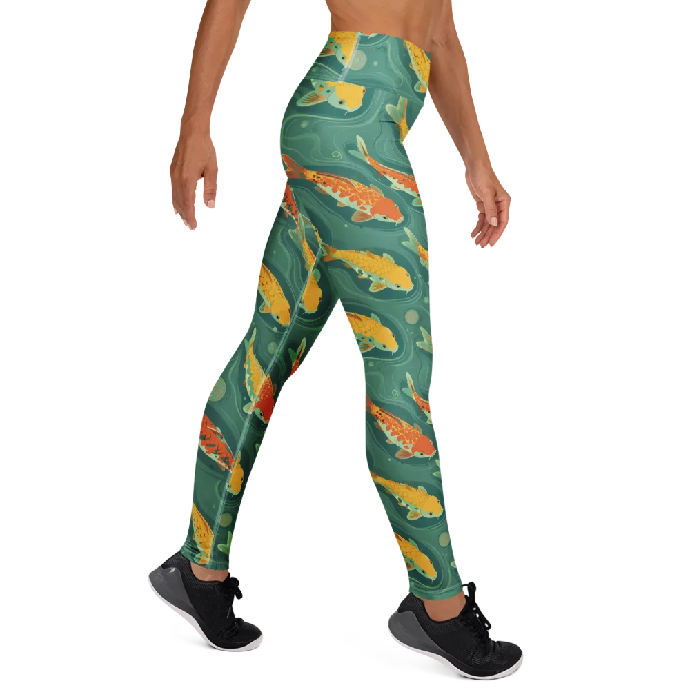 Jade Pond on Yoga Leggings — Right