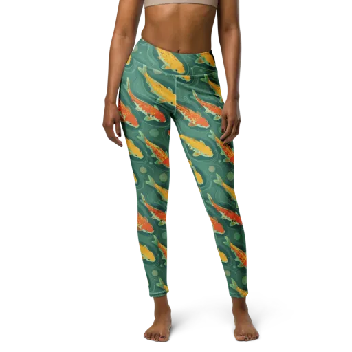 Jade Pond on a Yoga Leggings
