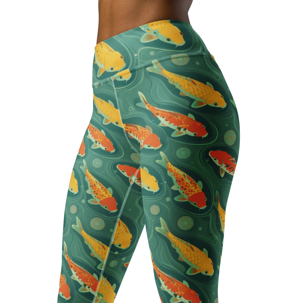 Jade Pond on Yoga Leggings — Left Front