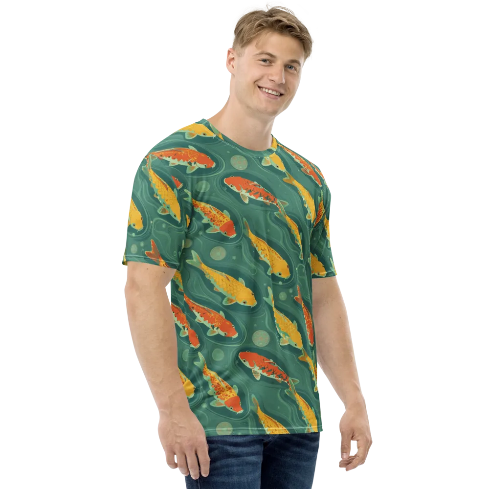 Jade Pond on Men's Crew Neck T-Shirt — Right