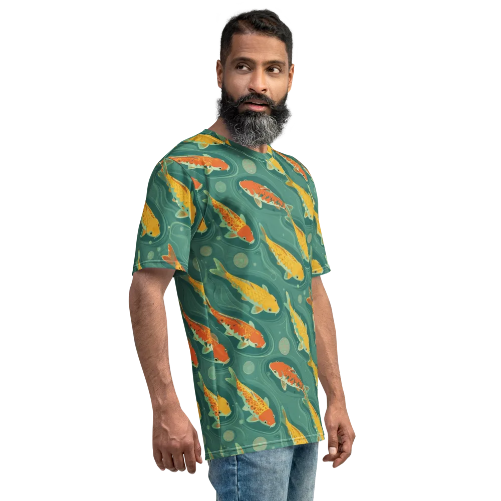 Jade Pond on Men's Crew Neck T-Shirt — Right
