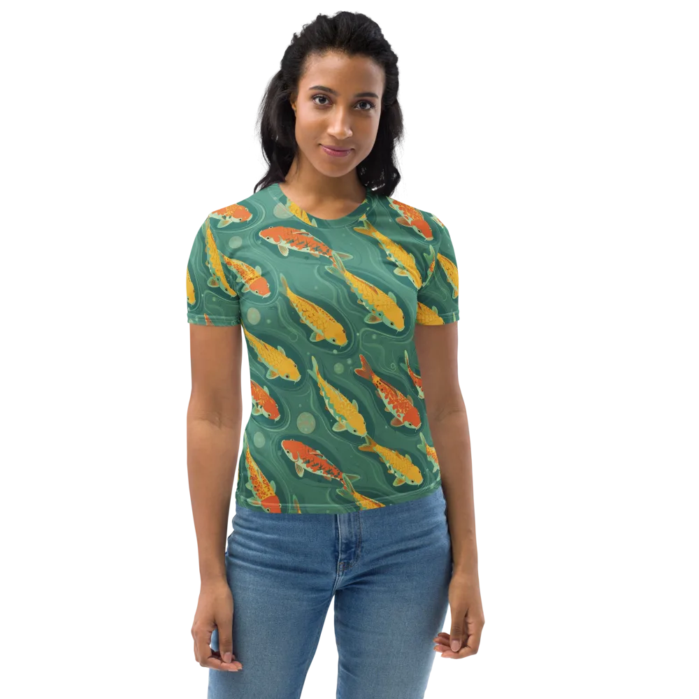 Jade Pond on Women's Crew Neck T-Shirt — Front