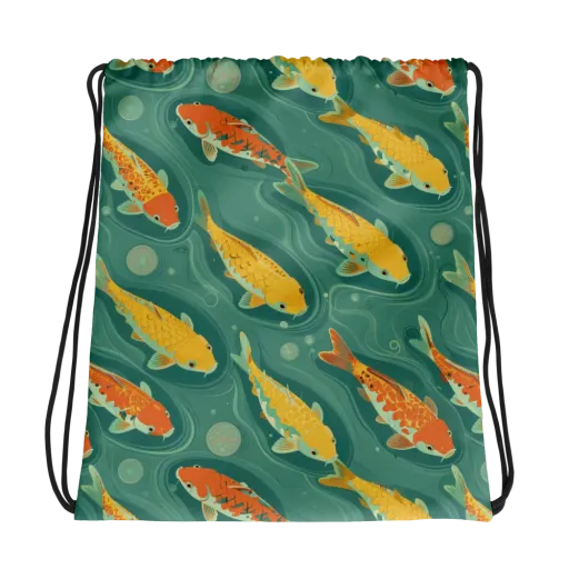 Jade Pond on a Drawstring Bag