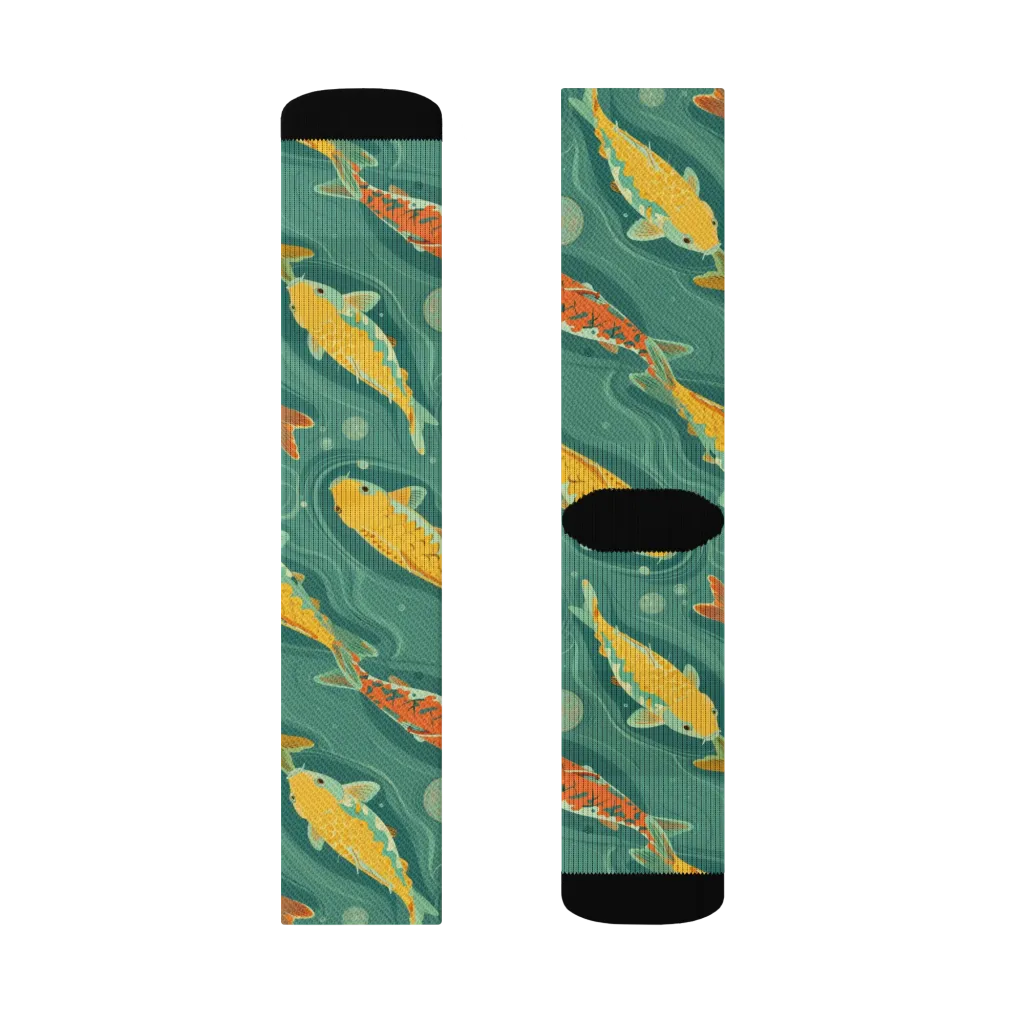 Jade Pond on Socks — Right Sock