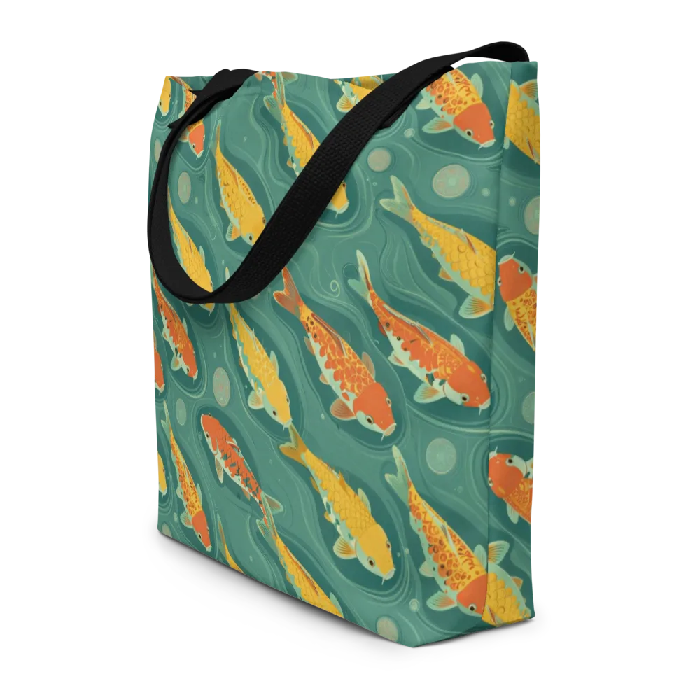 Jade Pond on Large Tote Bag W/ Pocket — Front