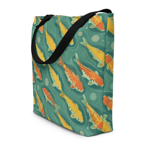 Jade Pond on a Large Tote Bag W/ Pocket