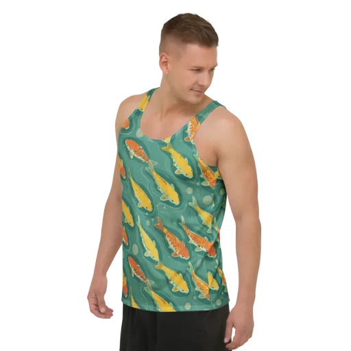 Jade Pond on a Men's Tank Top