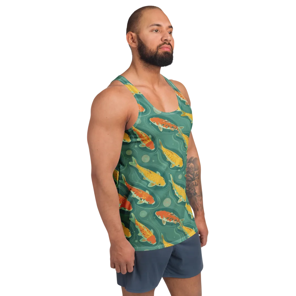 Jade Pond on Men's Tank Top — Right Front