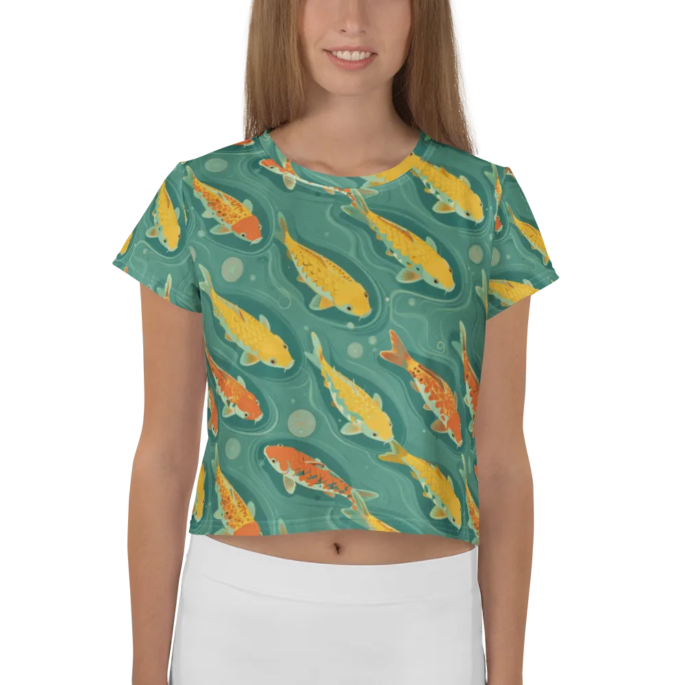Jade Pond on Crop Tee — Front