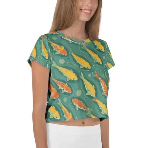 Jade Pond on a Crop Tee