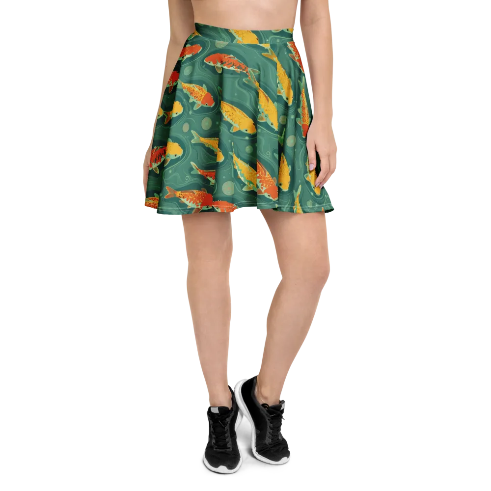 Jade Pond on Skater Skirt — Front