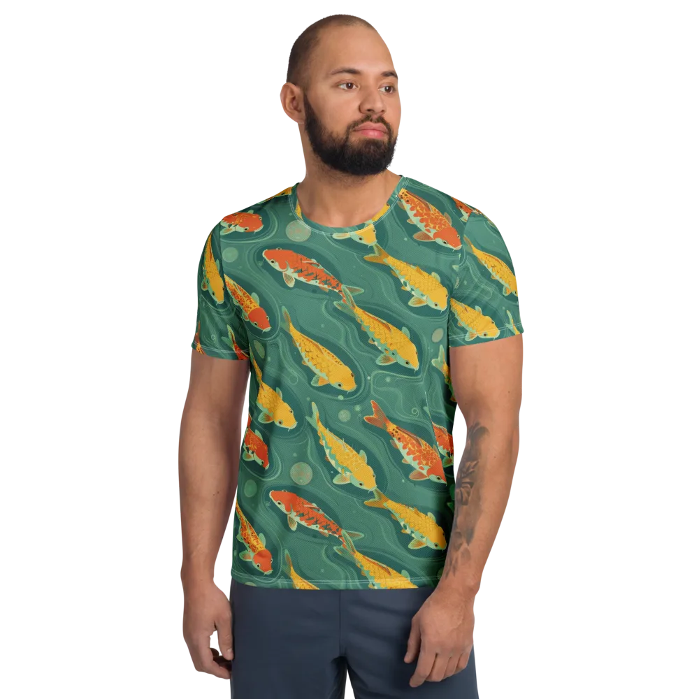 Jade Pond on Men's Athletic T-Shirt — Front