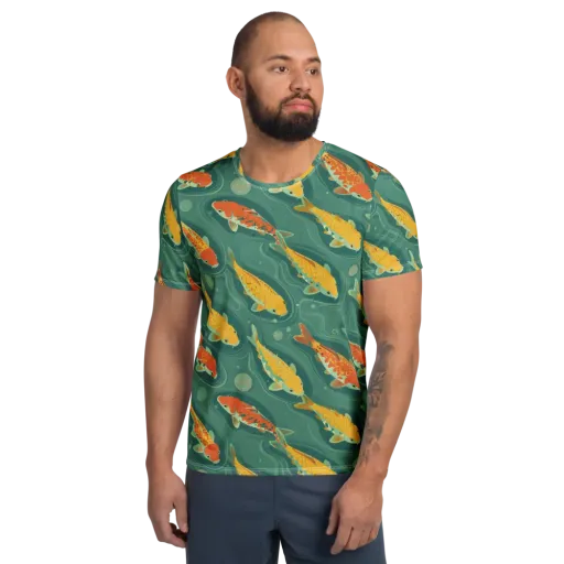 Jade Pond on a Men's Athletic T-Shirt