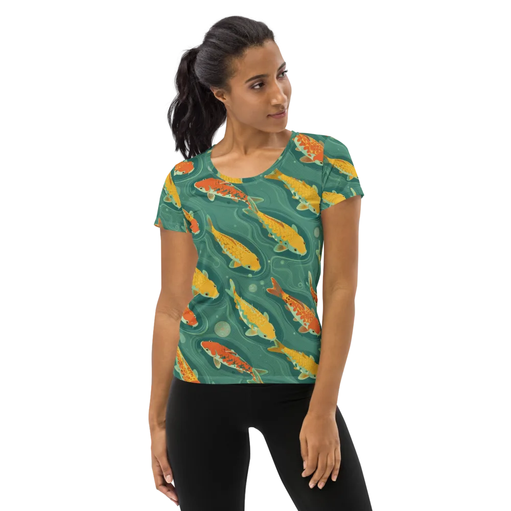 Jade Pond on Women's Athletic T-Shirt — Front