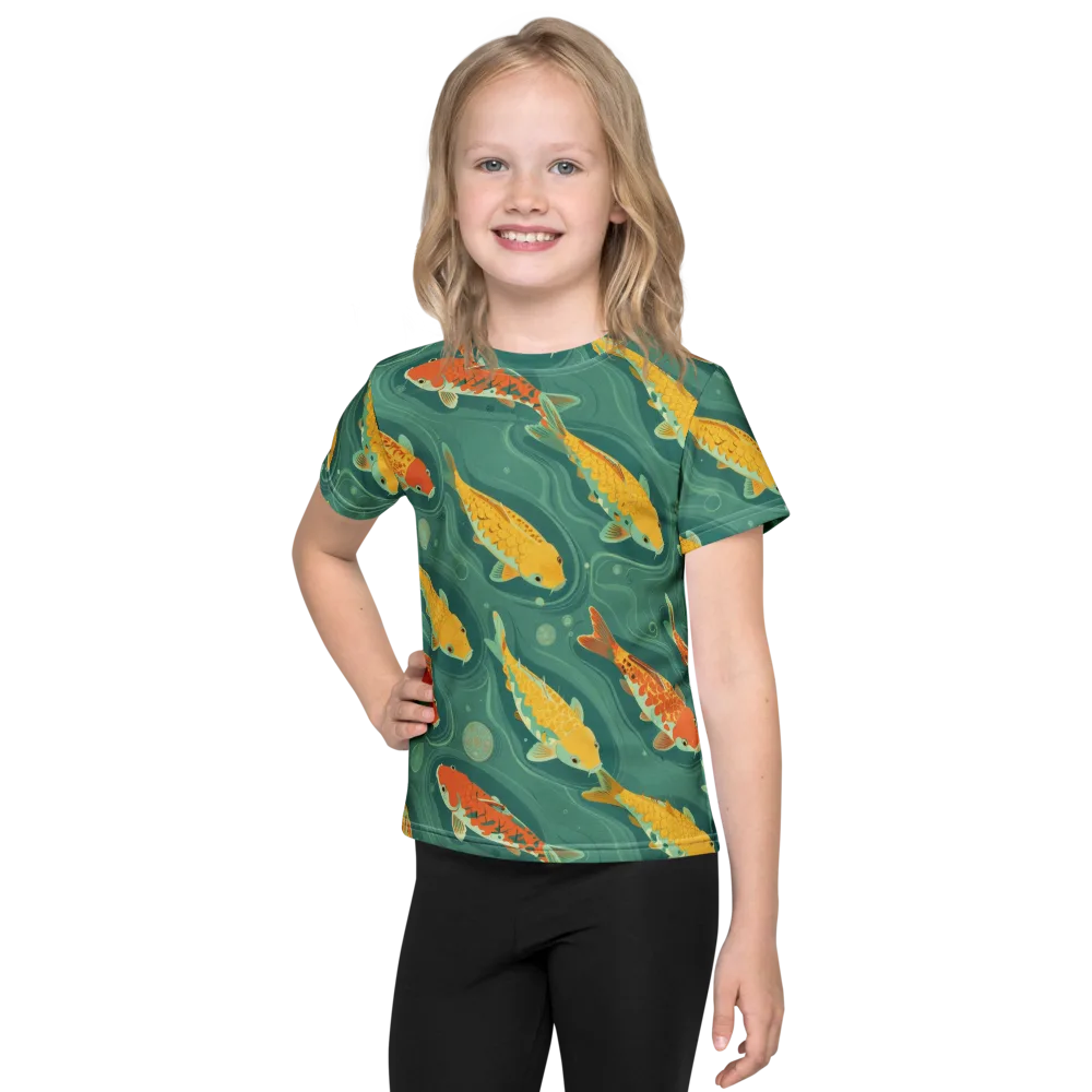 Jade Pond on Kids Crew Neck T-Shirt — Front