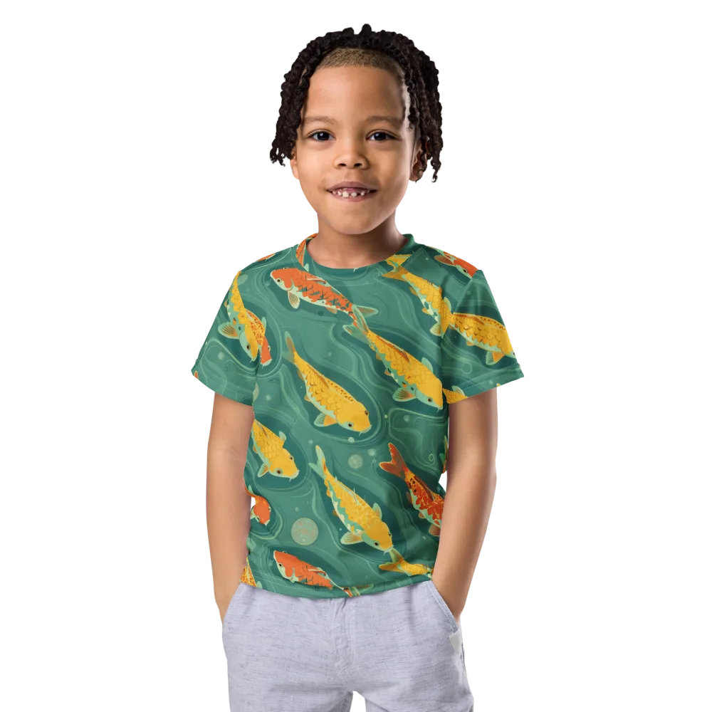 Jade Pond on Kids Crew Neck T-Shirt — Front
