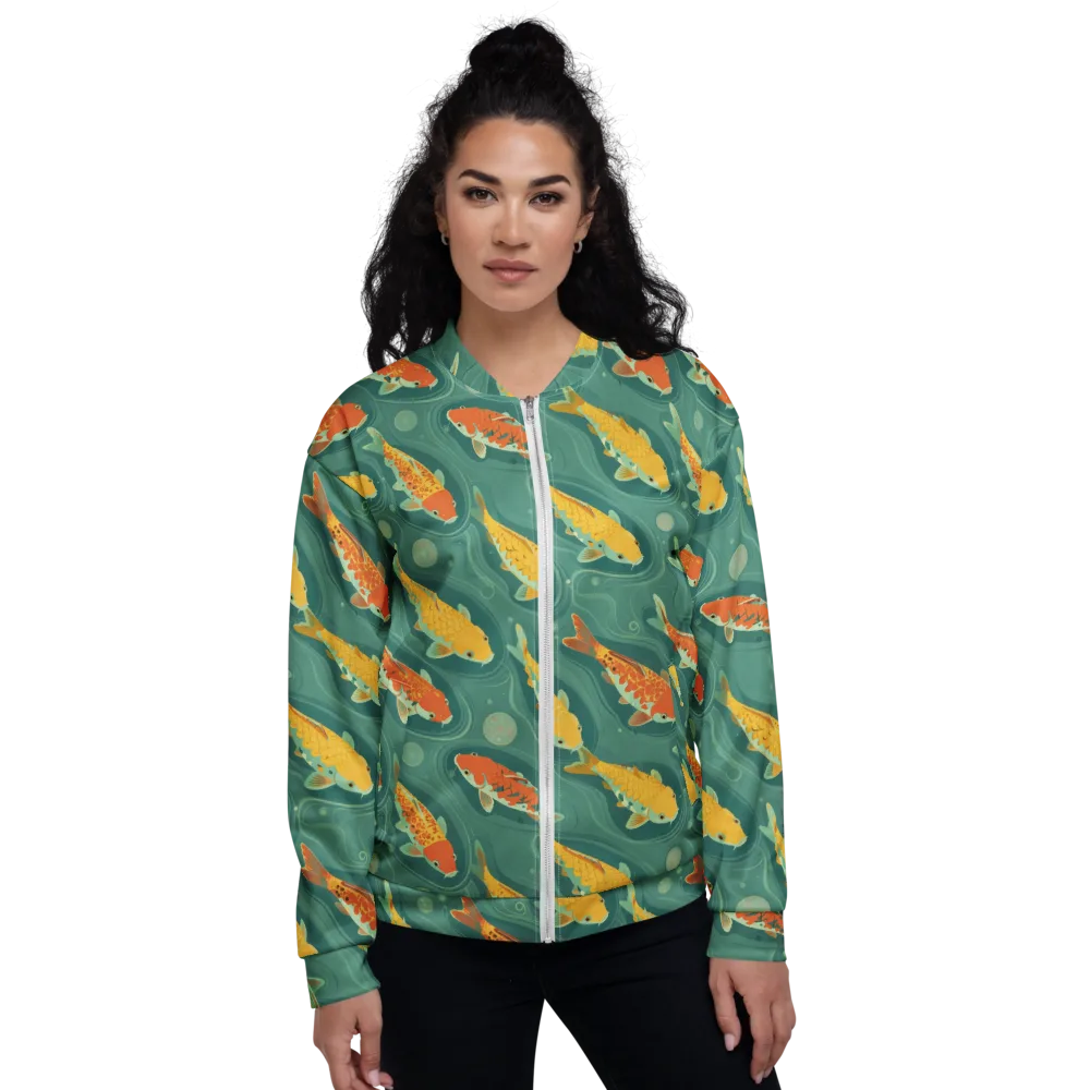 Jade Pond on Bomber Jacket — Front