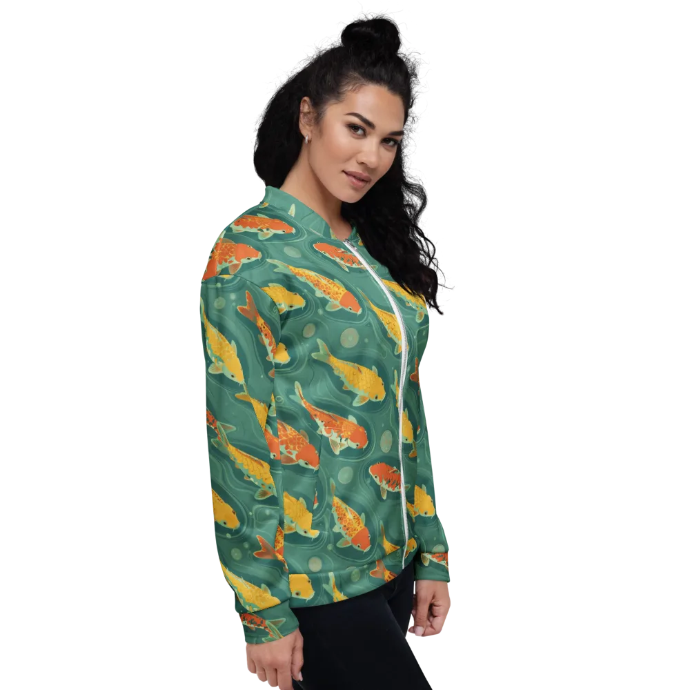 Jade Pond on Bomber Jacket — Right