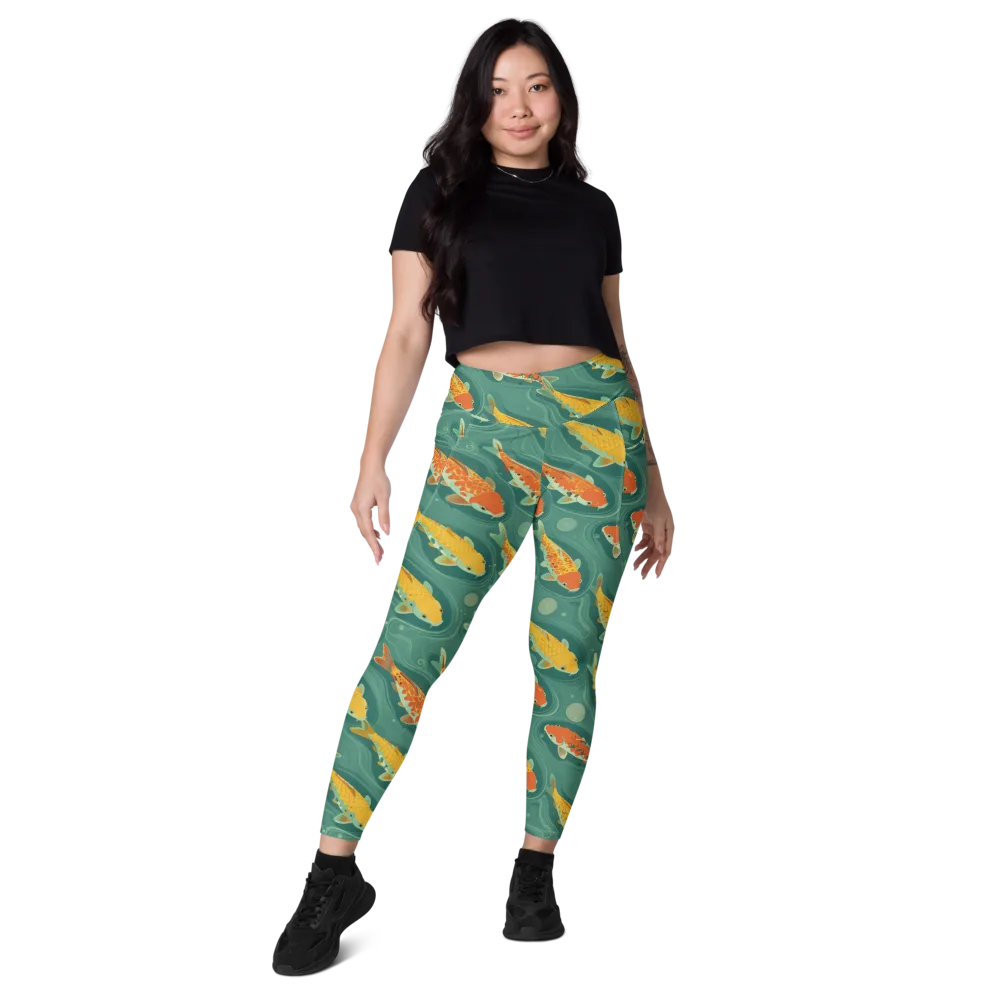 Jade Pond on Leggings with Pockets — Front