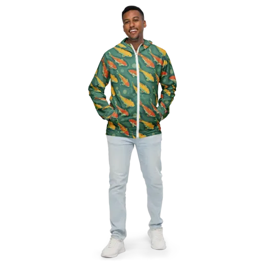 Jade Pond on a Men's Windbreaker