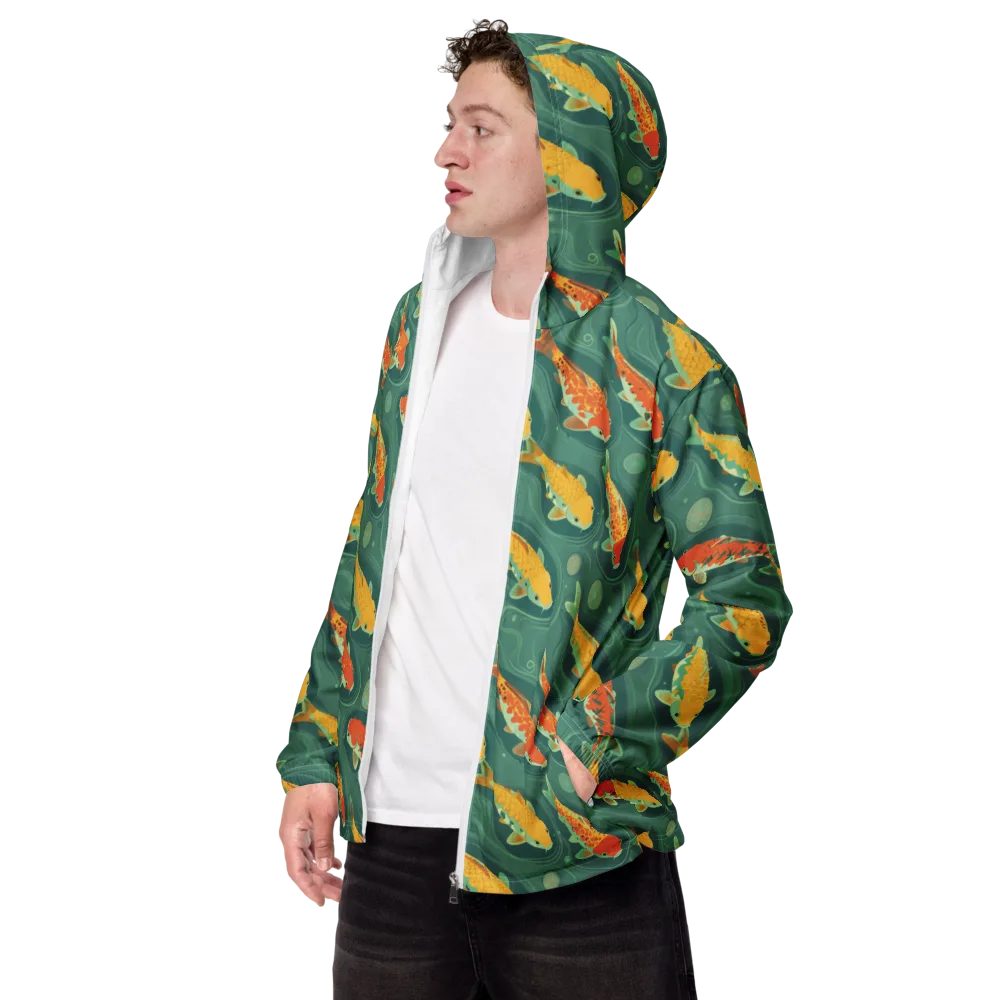 Jade Pond on Men's Windbreaker — Left Front