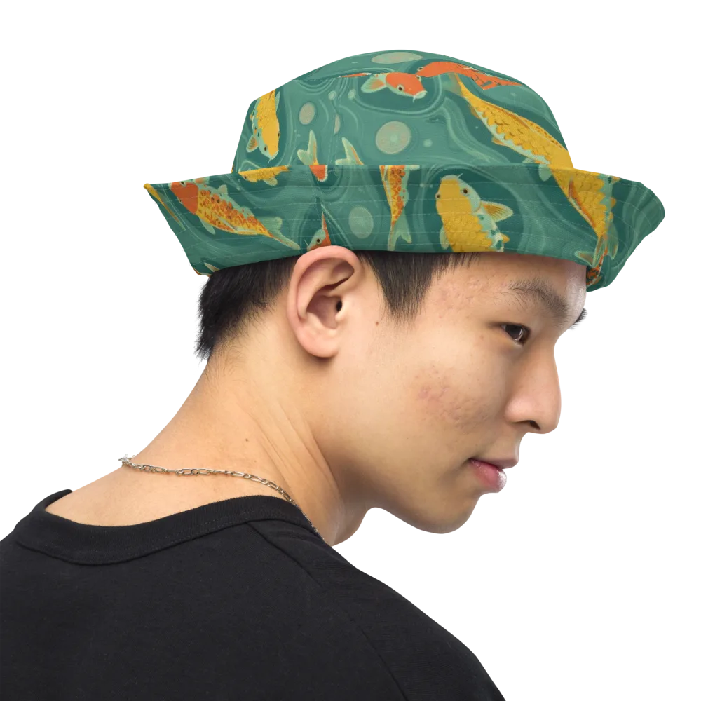 Jade Pond on Reversible Bucket Hat — Right Outside