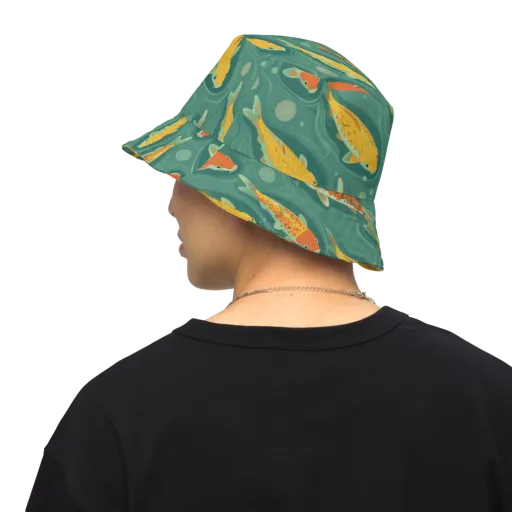 Jade Pond on a Reversible Bucket Hat