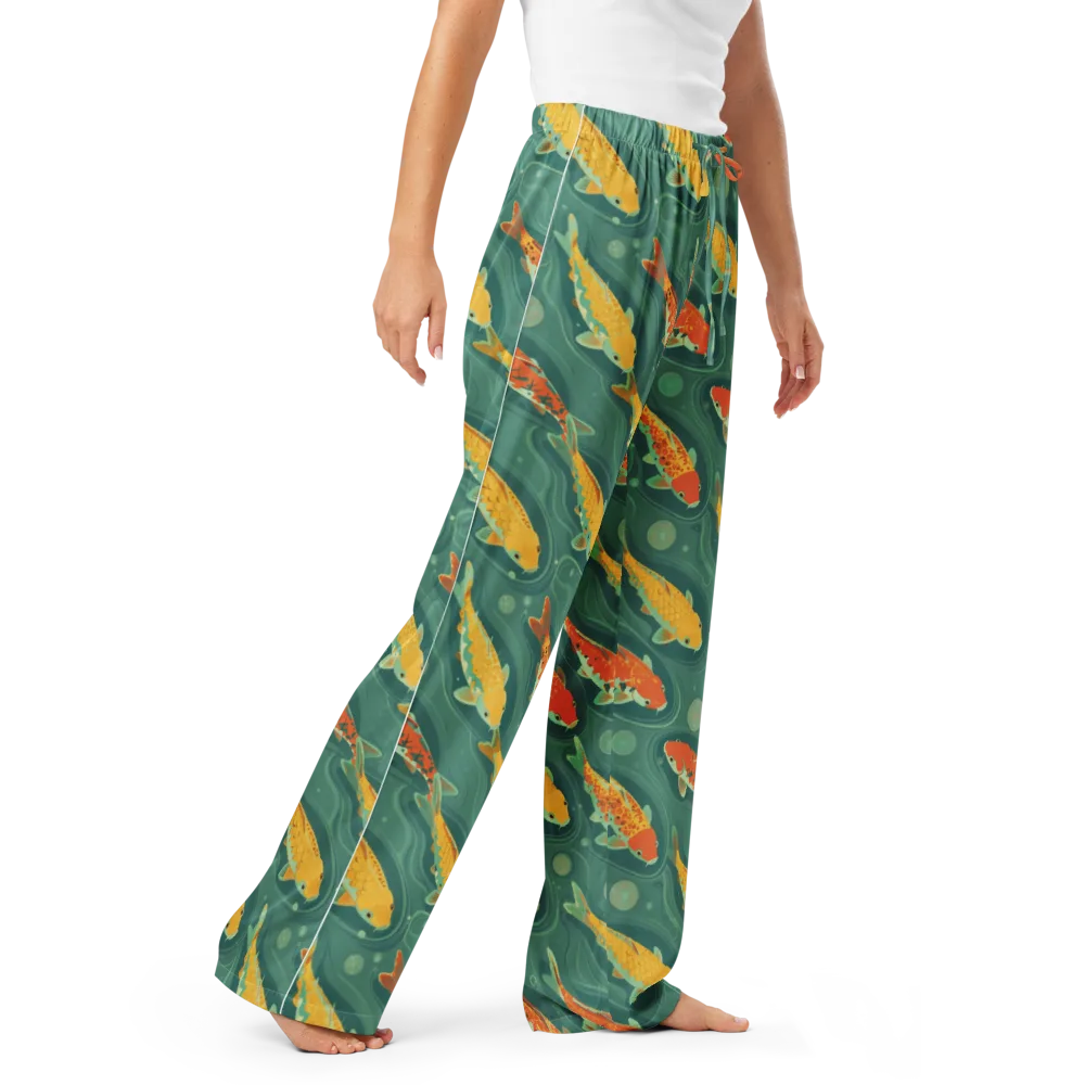 Jade Pond on Women's Pajama Pants — Right Front