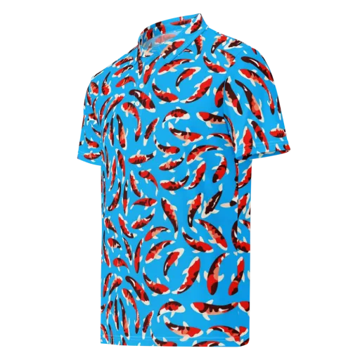 Crimson Shoal on a Men's Slim Fit Polo Shirt