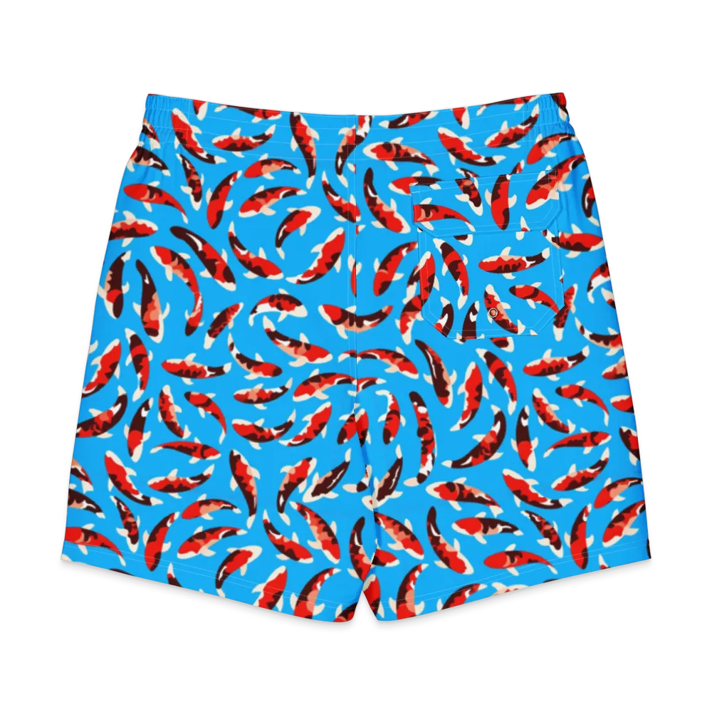 Crimson Shoal on Men's Board Shorts — Back