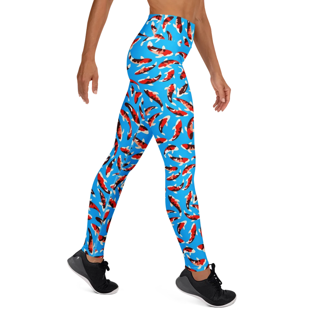 Crimson Shoal on Yoga Leggings — Right