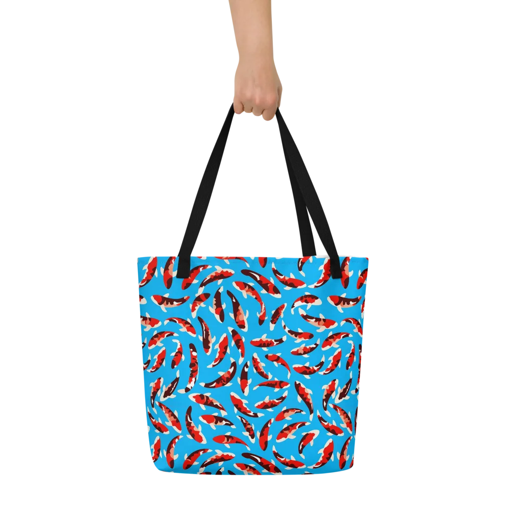 Crimson Shoal on Large Tote Bag W/ Pocket — Front