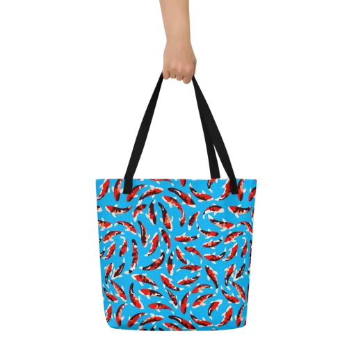 Crimson Shoal on a Large Tote Bag W/ Pocket