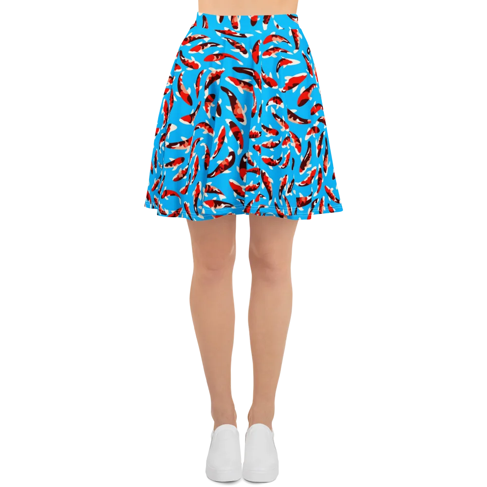 Crimson Shoal on Skater Skirt — Front