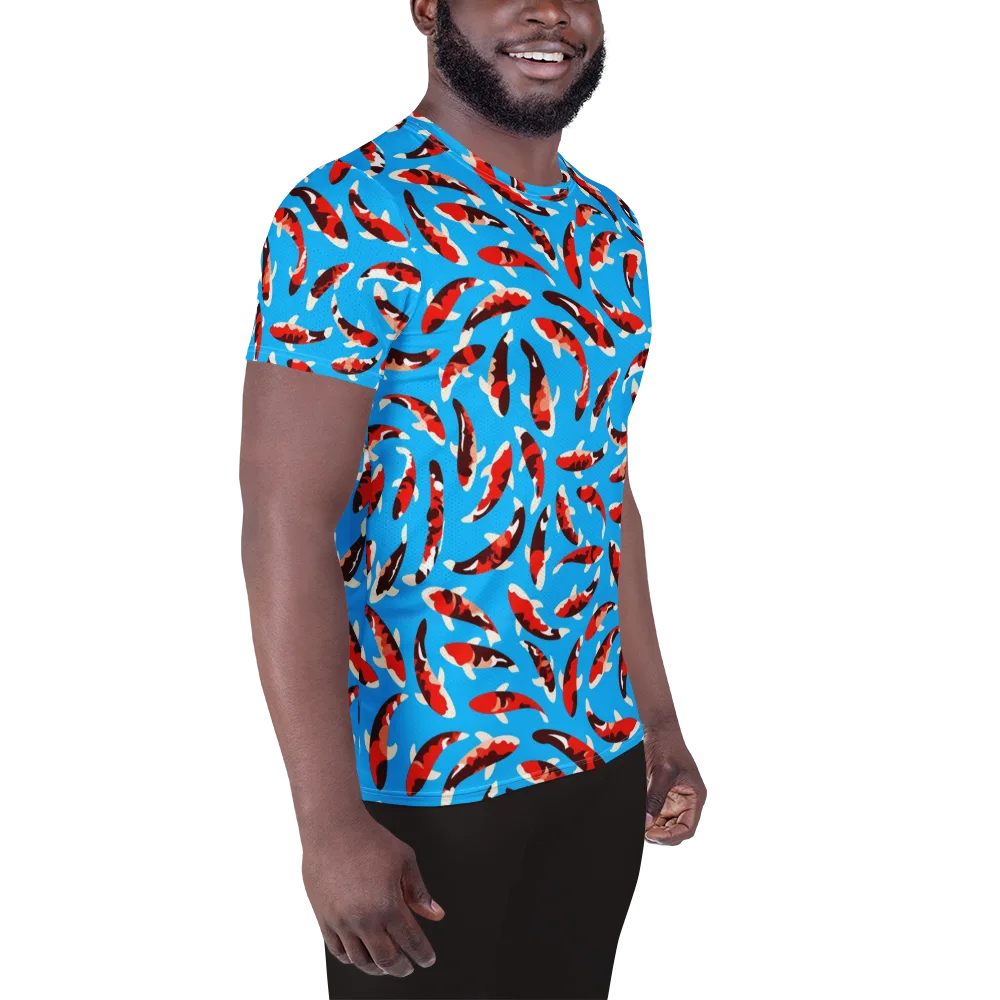 Crimson Shoal on Men's Athletic T-Shirt — Right