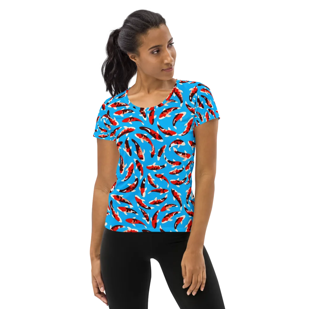 Crimson Shoal on Women's Athletic T-Shirt — Front